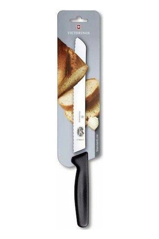 Victorinox Tırtıklı Paslanmaz Çelik Ekmek Bıçağı 21 CM Siyah