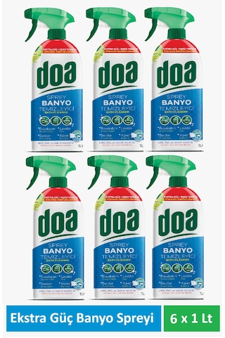 Doa Banyo Extra Güç Temizlik Spreyi 1 Lt X 6 Adet 6'lı Set
