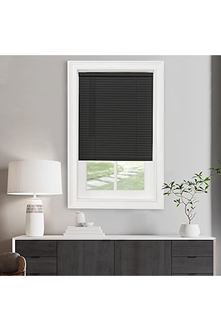 Işık Filtreleme Mini Stor Perde - 92 Cm Genişlik 100 Cm Uzunluk 2 54 Cm Çıta Boyutu - Siyah - Akülü Gıı Morning Çok Renkli