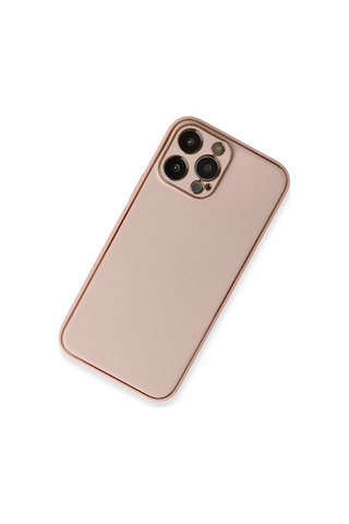 Cosmotex Newface Apple iPhone Uyumlu 13 Pro Kılıf Coco Deri Silikon Kapak - Pembe