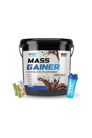 West Nutrition Mass Gainer Karbonhidrat Tozu 6000 Gr - 60 Servis + Hediye