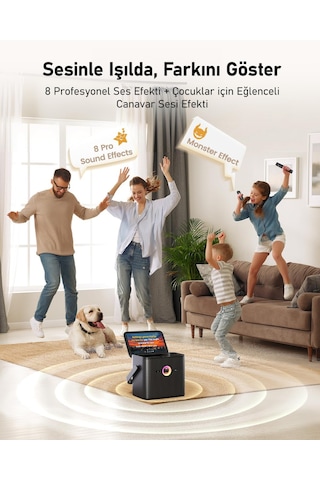 Ikarao Partybox Shell S3 80w Karaoke Bluetooth Hoparlör Seti, 7.1" Dahili Tablet, 2 Kablosuz Mikrofo