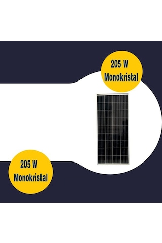 Gesper Energy GES205-36M 205 W 36 Hücre 12 V Monokristal Güneş Paneli