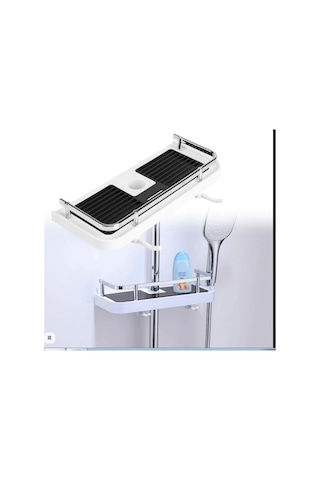 Banyo Duş Rafı Şampuanlık Sabunluk Organizer Renkli
