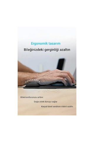 Sonictouch Pembe Bilek Destekli Sevimli Ördek Dikdörtgen Pürüzsüz Yüzey Ergonomik Mouse Pad 18x22cm Mousepad