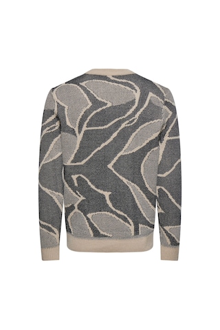 Only & Sons Onslong Reg Ls Crew Jaquard Knıt Erkek Gri Kazak - 22035127 Gri
