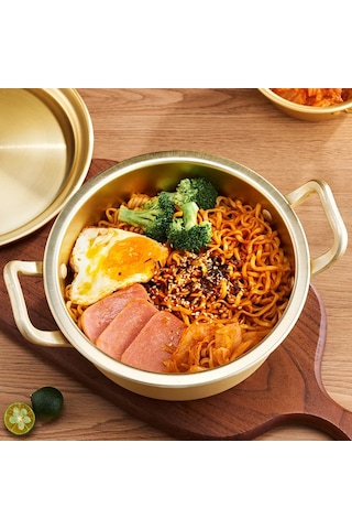 Güveç Kore Mini Askeri Erişte Pot Tencere Ramen Kamp Pot Çift Diğer