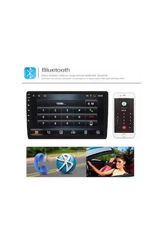 Reidan 10"inç Oto Araç Hd Ekran Carplay Dokunmatik Radyo Teyp Multimedya