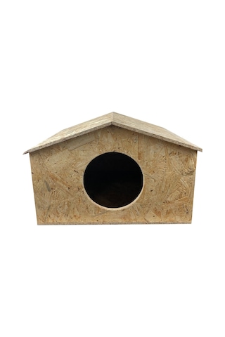 Goxawee Kedi Evi Dış Ortam Uygun Ahşap Kedi Evi Osb 50x50x35 Cm