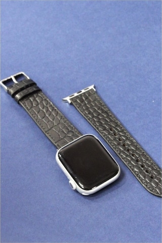 Apple Uyumlu Watch Kordon Siyah Croccodile 38-40-41 Mm