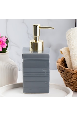 Porsima 3206 Seramik Sıvı Sabunluk Lavabo Sabunluğu 275 Cc Antras
