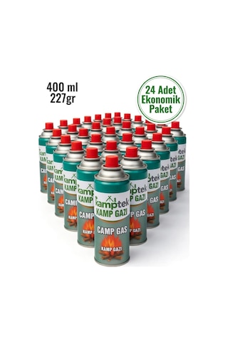 24 Adet Steel / Strong Kamp Gazı 400 Ml 227 Gr Bütan Propan Gaz Kamp Ocakları İle Uyumlu Renkli