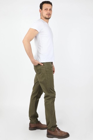 Erkek 5 Cep Gabardin Pantolon Yeşil