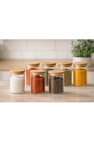 Nokka Cam Baharat Kavanozu Bambu Kapaklı 200 Ml 6,5x8 Cm Minimal Mutfak Saklama Kabı Şeffaf Nokka Cam Baharat Kavanozu Bambu Kapaklı 200 Ml 6,5x8 Cm Minimal Mutfak Saklama Kabı Şeffaf