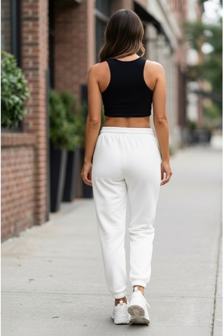 Tuba Toptaş Eşofman Altı Unisex Ekru