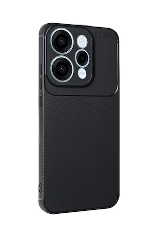 Newface - 836 - Oppo Reno 15 Auto Focus Karbon Kapak - Csmo-tex - - Siyah