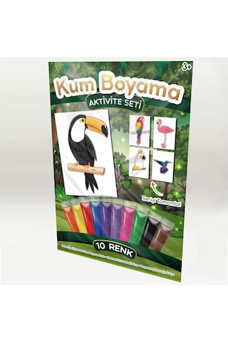 Tukan Kuşu Kum Boyama Aktivite Seti