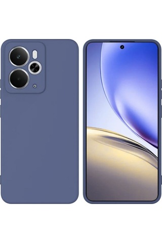 Realme 14T 5G Uyumlu Silikon Kılıf - Kamera Korumalı Esnek Pastel Renk Kapak - Lacivert