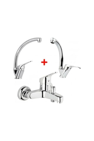 Mix Banyo Bataryası Lavabo - Evye 3 Lü Avantajlı Set Çok Renkli