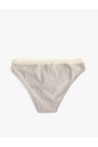 Koton Brief Külot Normal Bel Slogan Baskılı Gri 5wlk30047mk Gri
