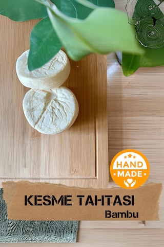 El Yapımı Bambu Ahşap Kesme Tahtası 30 X 20 Cm