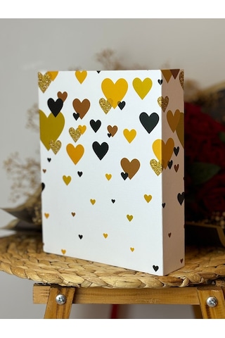 Rabsev Fotoğraf Albümü 10x15cm 200 Fotoğraf Kapasiteli Renkli Love You Desenli Anı Albümü