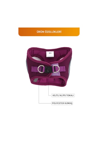 Kediler Ve Köpekler İçin Rahat, Dayanıklı Göğüs Tasması Xs Mor