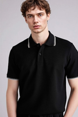Defacto Regular Fıt Polo Yaka Waffle Kısa Kollu Polo Tişört D7932ax26spbk81 Siyah-bk81