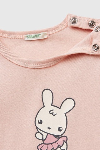 United Colors Of Benetton Kız Bebek T Shirt A.pembe 3ı9wa1062-1423 Pembe