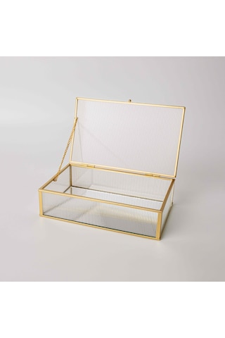 Linens Laveta 23x14,5x6 Cm Dekoratif Kutu Gold