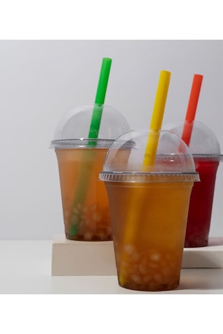 92/500 Cc Pet Bardak Kapak - 100 Adet Pipet Hediye Diğer