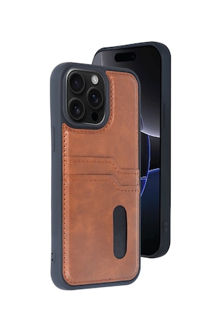 Apple İphone 14 Pro Max Uyumlu Deri Kartvizitli Kartlıklı Premium Telefon Kılıfı Kapak Taba
