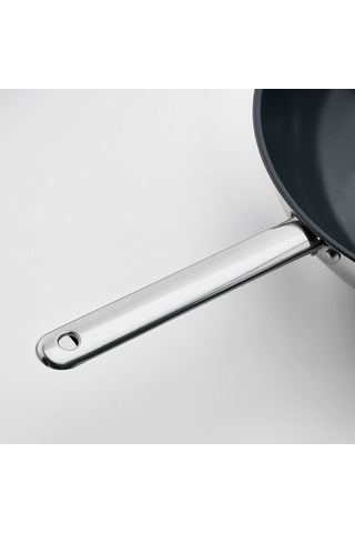 Wok Tava, Yapışmaz Kaplama-paslanmaz Çelik, 32 Cm Açık Bej