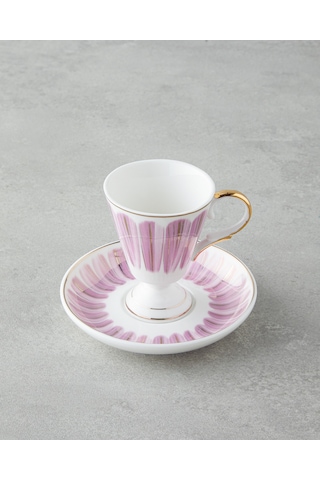 English Home Winnie Porselen 4 Parça 2 Kişilik Kahve Fincan Takımı 90 Ml Pembe - Mavi Pembe - Mavi