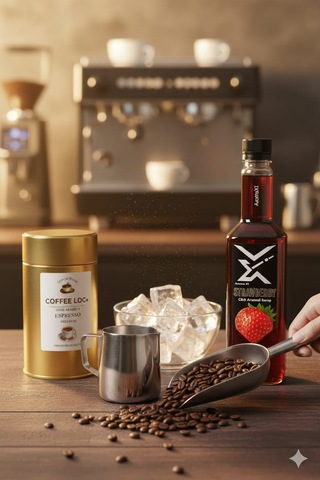 Çilek Aromalı Konsantre Şurup 700 Ml Kokteyl, Kahve, Smoothie Ve Tatlılar İçin Profesyonel Kullanım