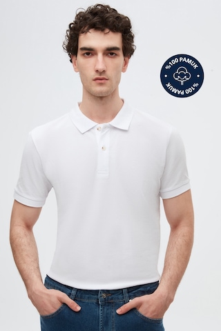 D's Damat Ds Damat Regular Fit Beyaz %100 Pamuklu Uzun Ömürlü Kıvrılmaz Polo Yaka Nakışlı T-shirt 4hc14ort51000 Beyaz