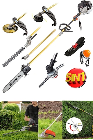 Deko Turkey DMT9900 5 Kafalı Budama Testere Canavarlı Tırpan Seti