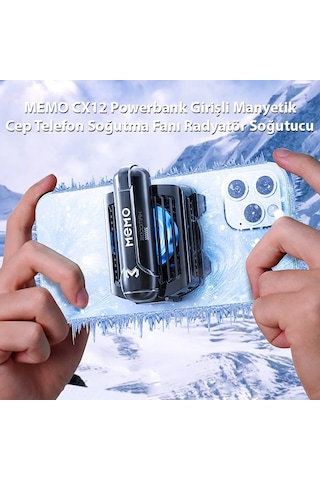 Memo Cx12 Powerbank Girişli Manyetik Cep Telefon Soğutma Fanı Radyatör Soğutucu- 5775