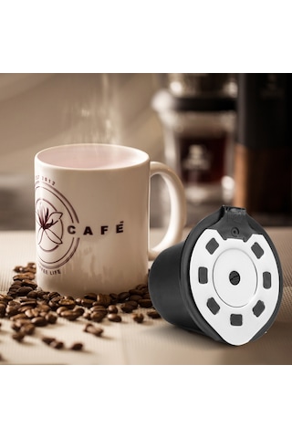 Mufunye Yeniden Kullanılabilir Çelik Kahve Kapsülü, Nespresso Makineleri İçin, Siyah, Kauçuklu, 27x37mm, Tek Adet Diğer