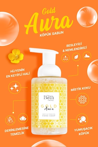 Nemlendirici Arındırıcı Gold Aura Köpük Sabun 300 Ml