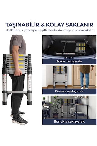 Robo Paslanmaz Çelik Katlanır Merdiven 5.9 Metre 1 Adet