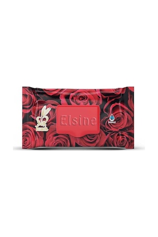 Elsine 9 Paket Red Rose Islak Havlu Mendil 90 Adet Kapaklı Gül Kokulu