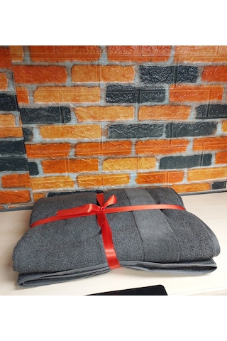 Özdilek Svv Border Yeni Seri Banyo Havlusu 76x147 - Smoke Gray K.gri