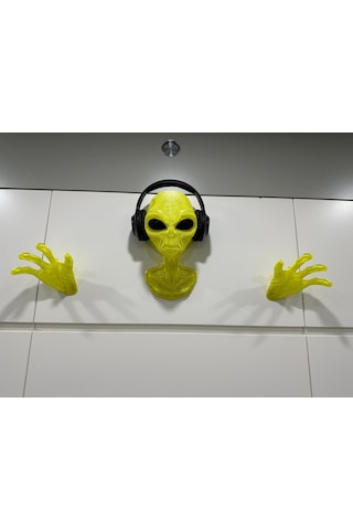 Alien Uzaylı Duvar Dekorasyonu Veya Kulaklık Standı Parlak Y.