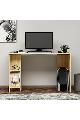 Alya Çalışma Masası Safir Meşe - Bej Bej