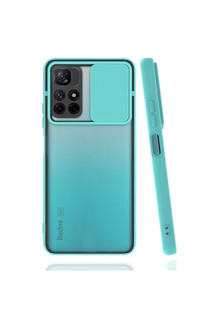 Xiaomi Poco M4 Pro 5G Kılıf Lensi Sürgülü Kamera Koruyucu Kılıf