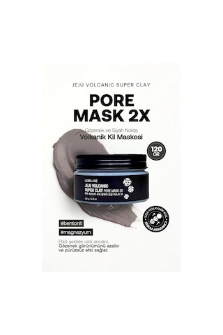 Lebelage Volkanik Kil Maskesi Gözenek ve Siyah Nokta Lebelage Jeju Volcanic Super Clay Pore Mask 100ml