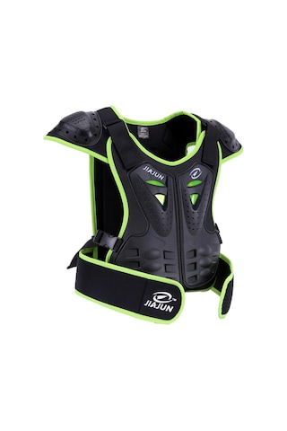 Homyl Çocuk Vücut Zırhlı Motokros Off Road Yelek Yeşil-xl Yeşil Xl Yeşil