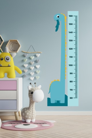 Çocuk Odası  Dinazor Temalı Boy Ölçme Duvar Sticker