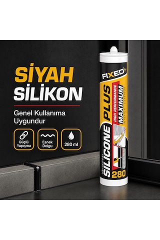 Sgs Fıxed F-280 Genel Amaçlı Siyah Silikon 280 Gr